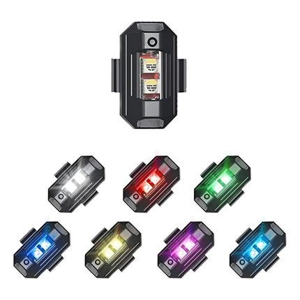 Luz Trasera Intermitente Para Bici 7 Colores 3 Intensidades Rgb
