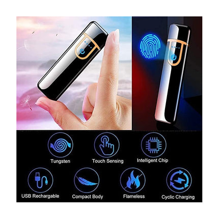 Encendedor Electronico Recargable Usb Tactil Calidad