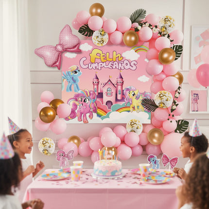 Kit De Decoracion Y Globos Para Cumpleaños Pequeño Pony