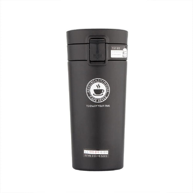 Vaso Térmico Mug 380ml Con Tapa Cafe  Excelente Calidad Blanco/negro
