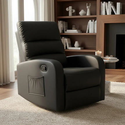 Sillon Reclinable Poltrona Butaca Sofa Recliner Living Negro