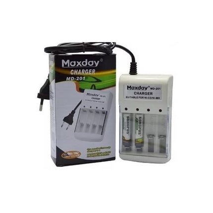 Cargador De Pilas Recargables Aa Y Aaa  Maxday