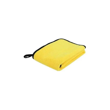 Paño En Microfibra Gruesa Lavado Secado Auto 60 X 30 Cm Amarillo Y Gris