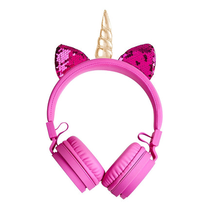 Auricular Infantil Con Bluetooth Unicornio  Rosado Rosa