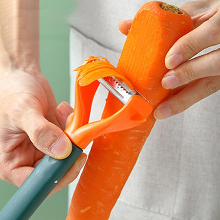 Pelador Rallador Destapador 5 En 1 Pela Papa  Naranja Y Negro
