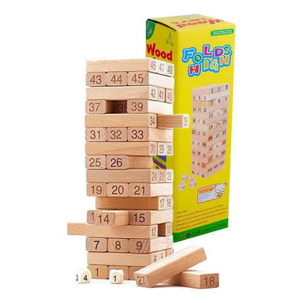 Juego Torre De Madera Jenga En Caja Natural