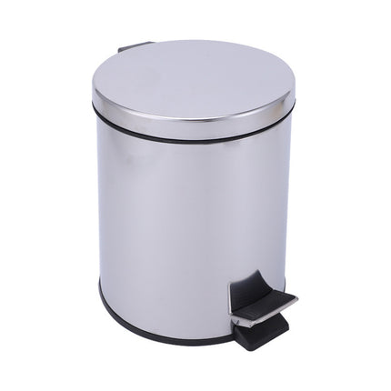 Papelera Acero Inox Con Pedal 3l Platado