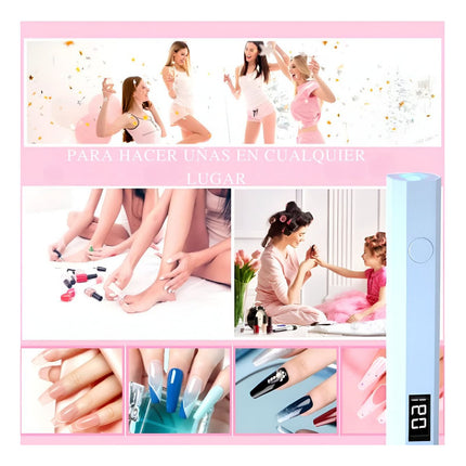 Mini Lampara Uv De Uñas Portátil Para Gel V