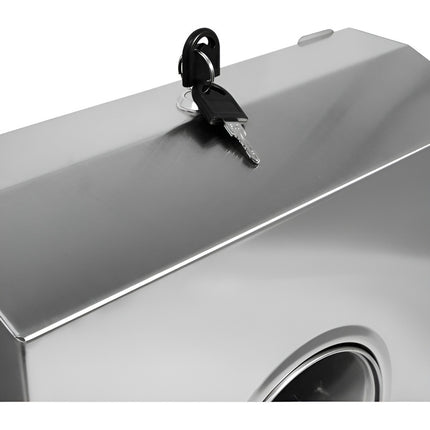 Porta Toallitas P/bano Metalico Con Llave Gris