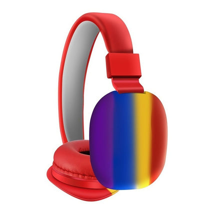 Auricular Inalámbrico Bluetooth Radio Fm Microsd Arcoiris Varios