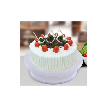 Base Soporte Plato Giratorio Para Torta Plastico 28 Cm