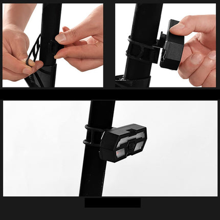 Luces Led Bicicleta Señalero  Trasera Recargables Usb  Negro