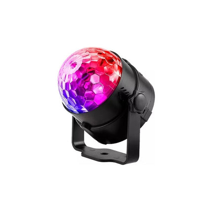 Luz  Media Bola Rgb Giratoria Con Base A 220v