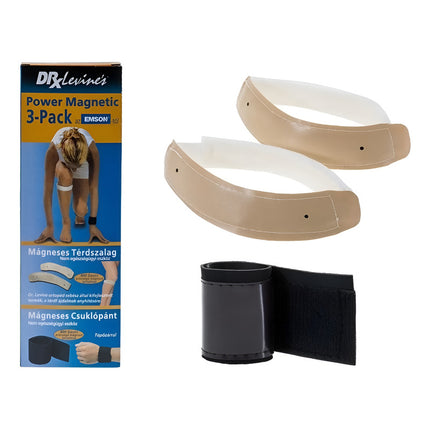 Set De 2 Rodilleras + Muñequera Magnéticas Rodilla Muñeca V