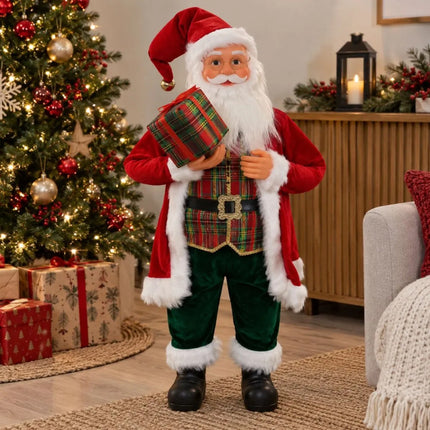 Papa Noel Decorativo 1 Metro De Alto Ccm00967 Rojo