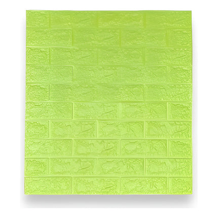 Revestimiento Ladrillo Pared Adhesivo  3mm Verde X10