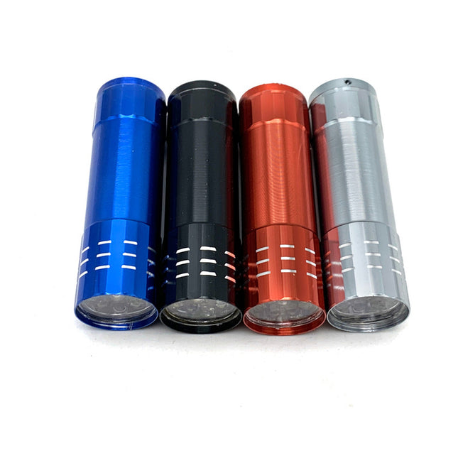 Linterna De Metal 9 Leds  A Pila 3 Aaa No Incluida Blanca Varios