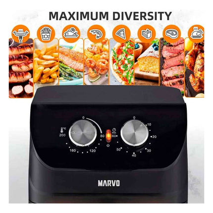 Freidora Sin Aceite Marvo Haf-086 Negro Negro