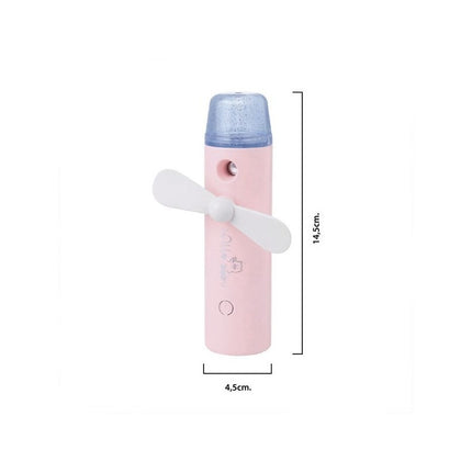 Humidificador Facial Con Ventilador Con Usb Recargable