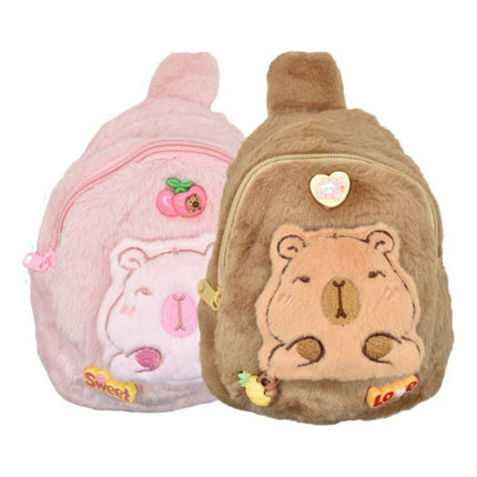 Bolso De Felpa Cruzado Carpincho Capibara Cbg01745 Violeta