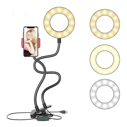 Soporte De Teléfono 2 En 1 Con Anillo De Luz Led Tik Tok