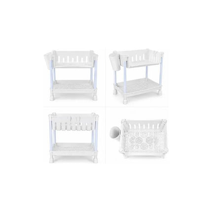 Organizador Multiuso De Plástico Dos Niveles Chw03162/3 Blanco