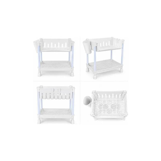 Organizador Multiuso De Plástico Dos Niveles Chw03162/3 Blanco