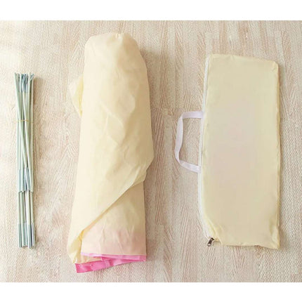 Carpa Casita Para Niños Rosada + Luces Calidas Rosado