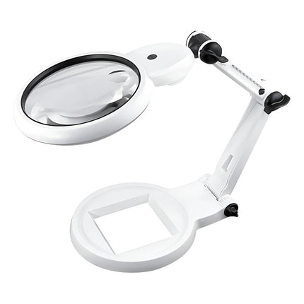 Lampara Led De Mesa Con Lupa Mg3b-1g Blanco