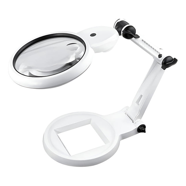 Lampara Led De Mesa Con Lupa Mg3b-1g Blanco