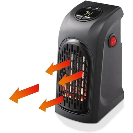 Calefactor Mini 220v Potencia 400w 15°-32° Mide 10,5x8x16cm Negro