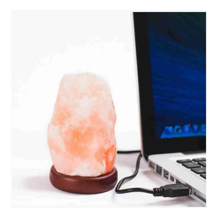 Lampara De Sal Del Himalaya Usb Premium 0.5 - 1kg Aprox