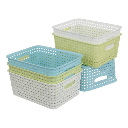 Canasto Organizador Grande Plástico Medidas 35 X 25 X 21 Cm Varios