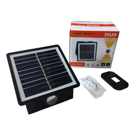 Luz Solar  Para Pared  Doble Arriba Y Abajo Negro