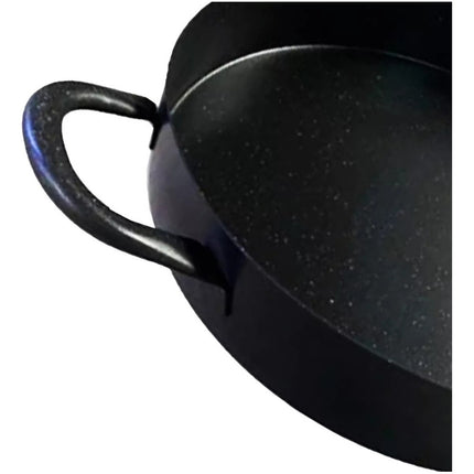 Disco Sarten Alto Cocina Fuego Leña Acero Con Mango  Negro