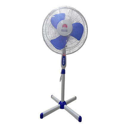 Ventilador De Pie Blanco Y Azul 3 Aspas 2.54 Cm