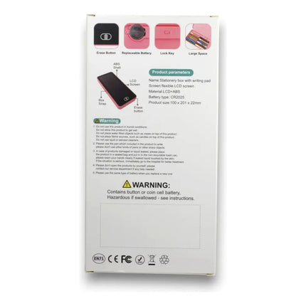Cartuchera Para Lapices Con Pantalla Lcd Para Tomar Notas Rojo