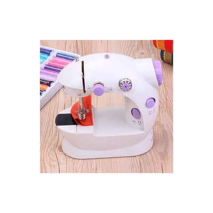 Mini Máquina De Coser Eléctrica Con Luz Incluída Oferta Blanco Y Lila