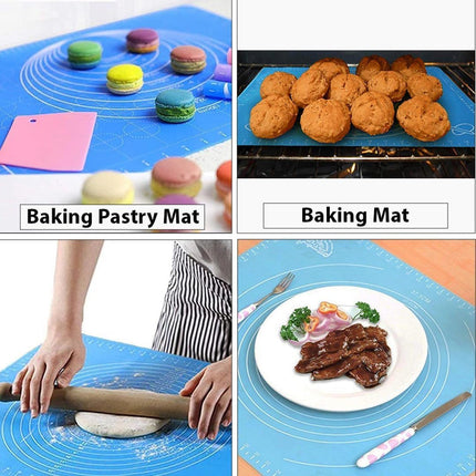 Alfombra De Silicona Para Repostería 62 X 45 Cm  Grande Celeste