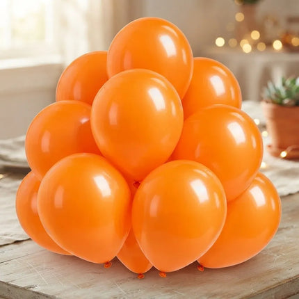Globos Halloween Lisos X50 Unidades 12  Naranja