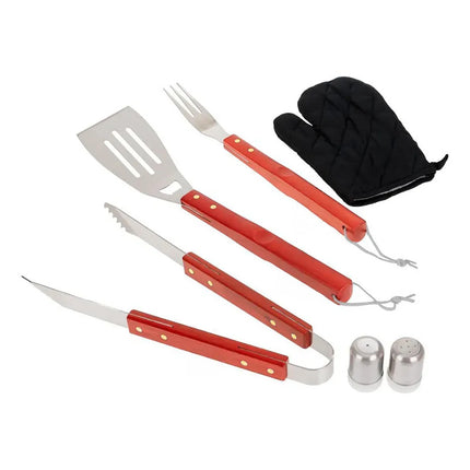 Set Completo De Asador 7 Piezas Con Delantal Y Utensilios