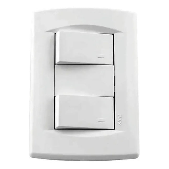 Plaqueta Armada 2 Interruptores Unipolares Blanco 220 A Blanco