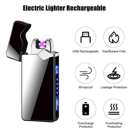 Encendedor Electronico Recargable Usb Doble Arco Metal