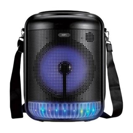 Parlante Portátil 6.5  Con Bluetooth Y Luz Led Negro