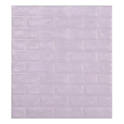 Revestimiento Ladrillo Pared Adhesivo  3mm Lila 3d Zow