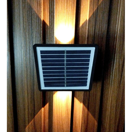 Luz Solar  Para Pared  Doble Arriba Y Abajo Negro