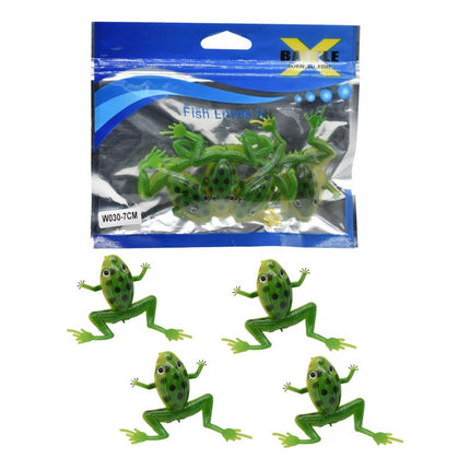 Señuelos Para Pesca Ranas X4 Unidades 6.5cm V