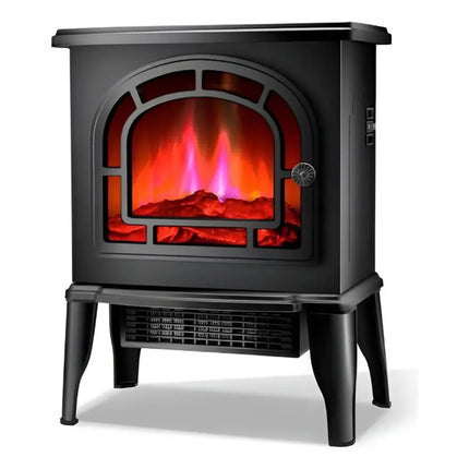 Estufa Chimenea Efecto Fuego 220v Negro Negro