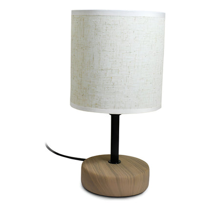 Lampara De Mesa Tela Y Ceramica