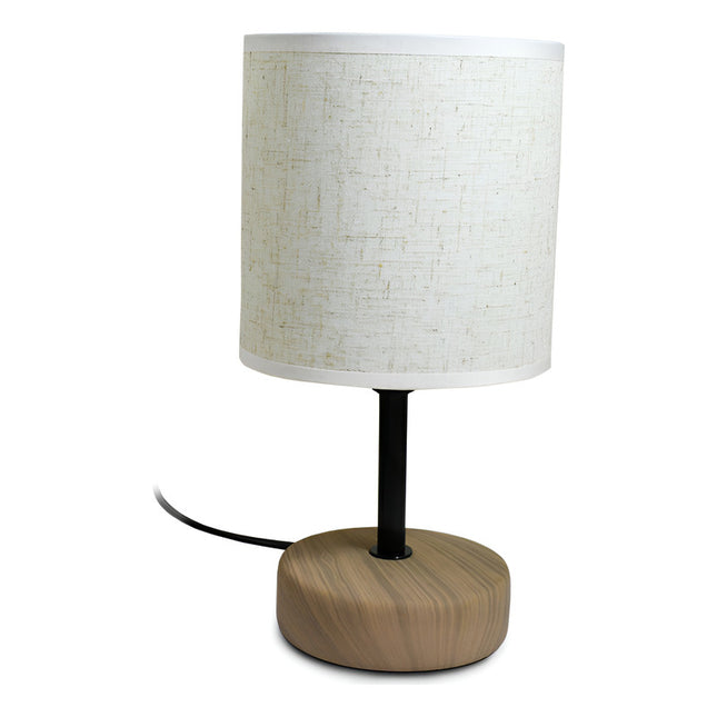 Lampara De Mesa Tela Y Ceramica